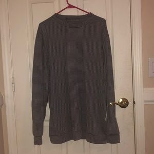 XL long sleeve MATTE GREY striped shirt